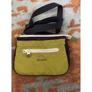 Sherpani Zoom Crossbody Bag Lime Green Charcoal Grey Recycled Nylon Travel Purse